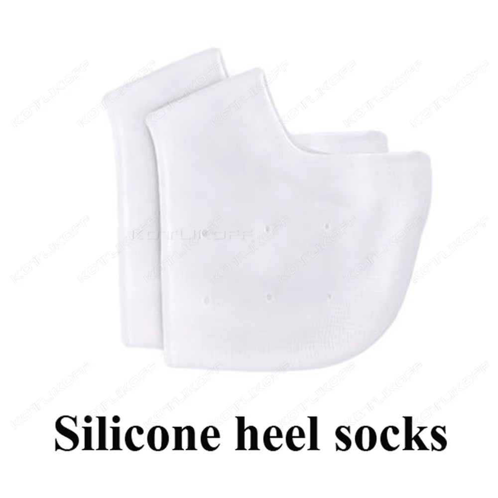 Invisible Silicone Height Increase Insole Silicone Socks Gel Heel Pads Heel Protectors Heightening Lift Shoes Sole Pad Unisex