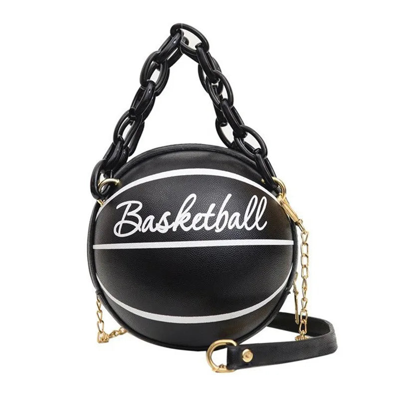 Hot Selling Ladies Spherical Bag Personality Basketball Bag New Shoulder Messenger Bag Korean round Bag Women'S Bag