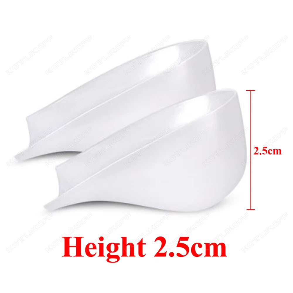 Invisible Silicone Height Increase Insole Silicone Socks Gel Heel Pads Heel Protectors Heightening Lift Shoes Sole Pad Unisex