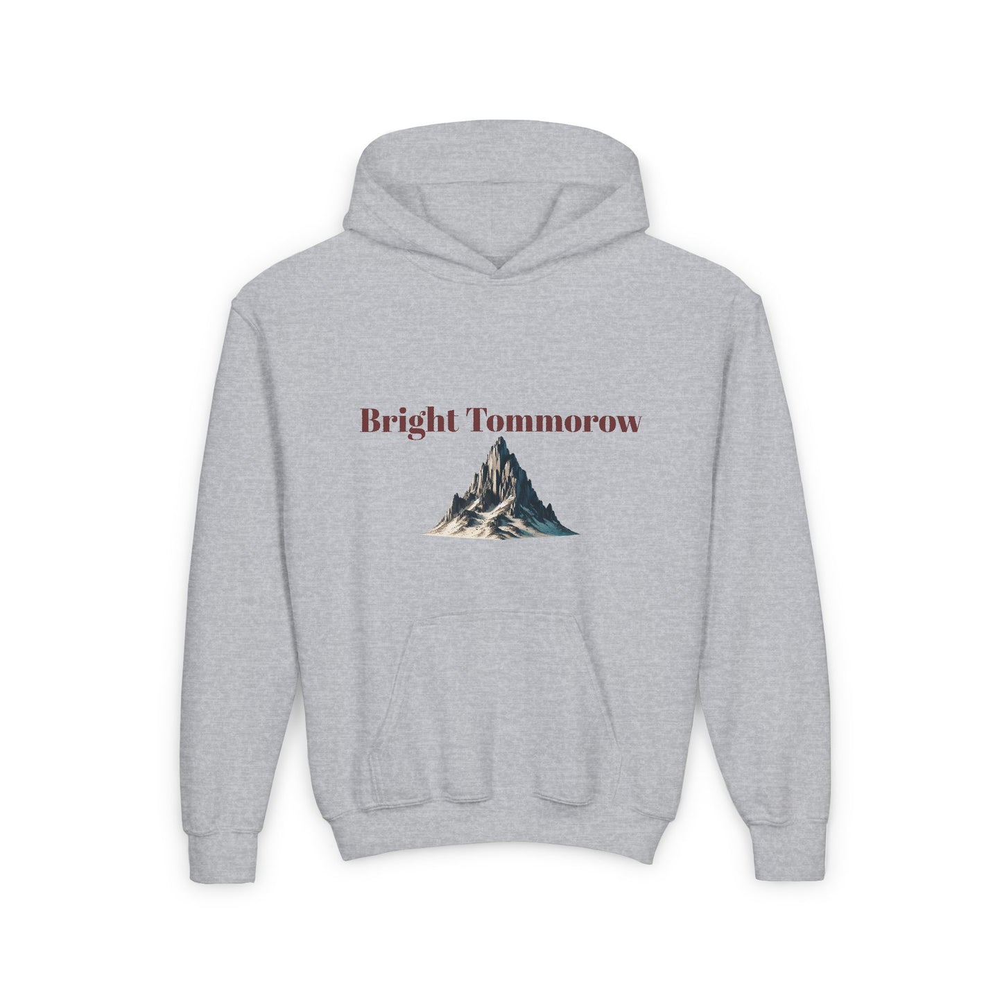 Youth Heavy Blend Hoodie - "Bright Tommorow" Mountain Design