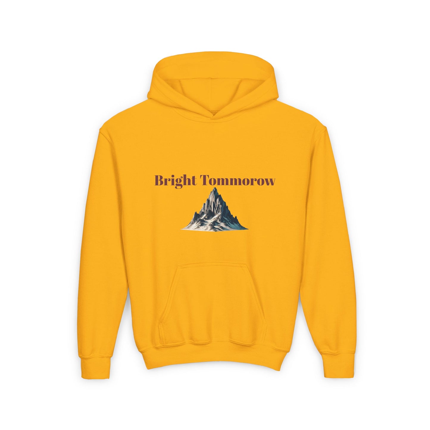 Youth Heavy Blend Hoodie - "Bright Tommorow" Mountain Design