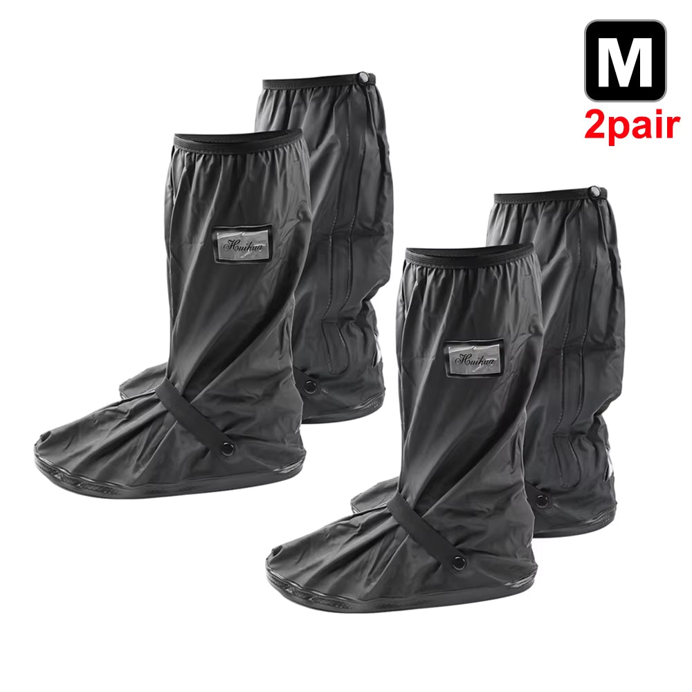 Reusable Motorcycle Scooter Dirt Bike Rain Shoes Cover Non-Slip Boot Covers Unisex Bicycle Shoes Protectors for Rainy Snowy Day