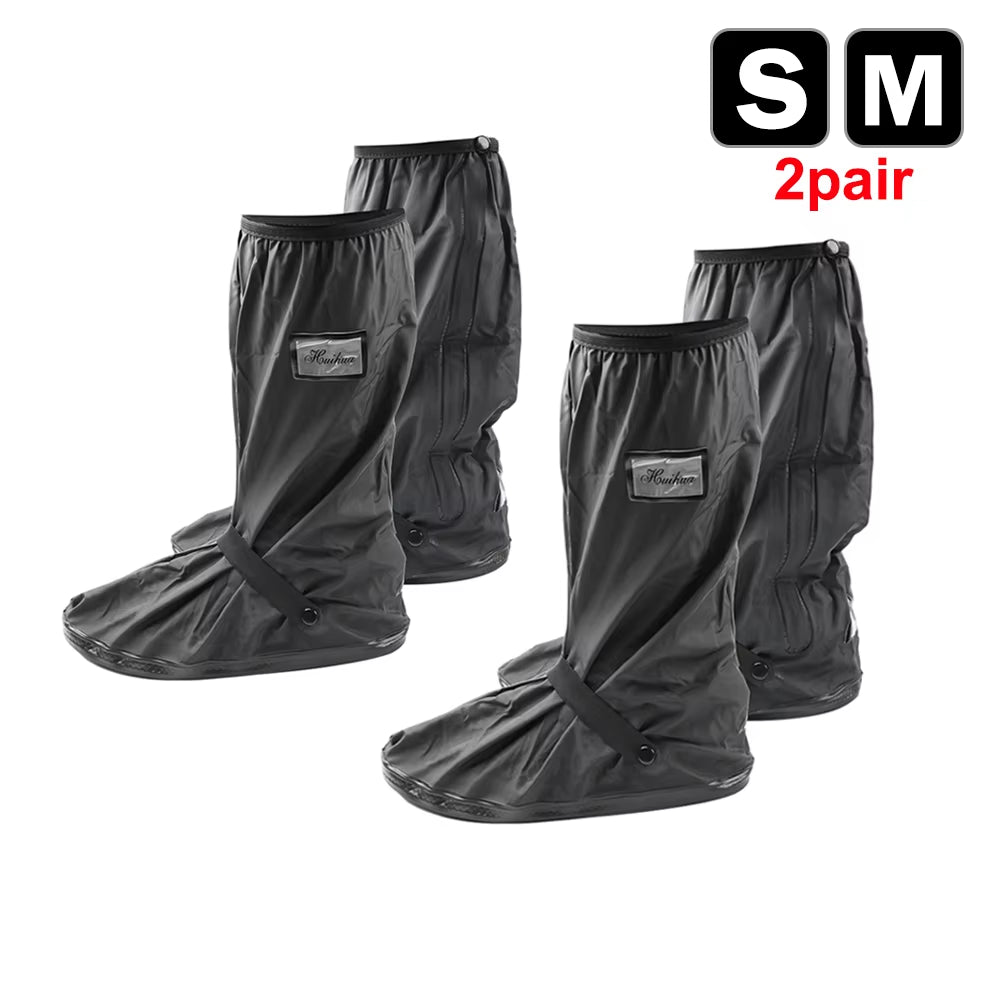 Reusable Motorcycle Scooter Dirt Bike Rain Shoes Cover Non-Slip Boot Covers Unisex Bicycle Shoes Protectors for Rainy Snowy Day