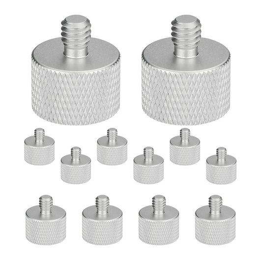 5 Core Mic Stand Adapter 12 Pieces 3/8 Male to 5/8 Female Screw Thread Conversion Connector