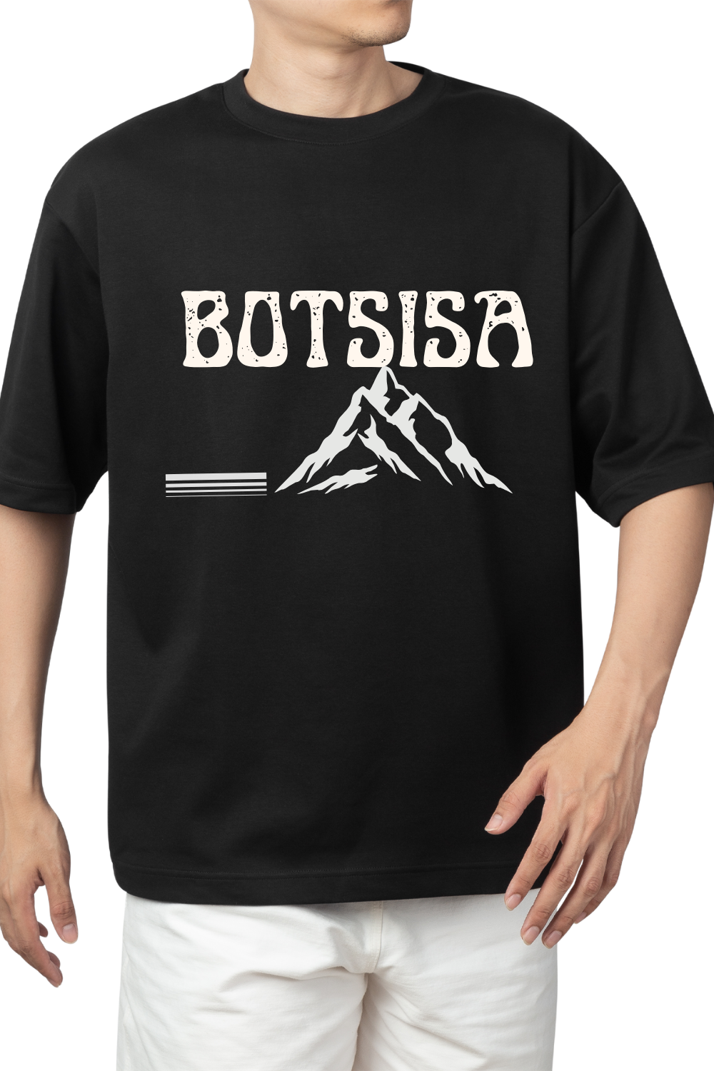 The Perfect Fit: Black Cotton Botsisa T-Shirt