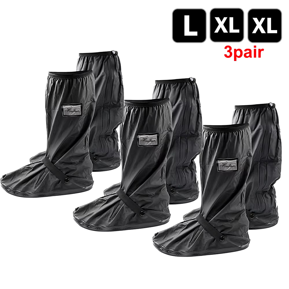 Reusable Motorcycle Scooter Dirt Bike Rain Shoes Cover Non-Slip Boot Covers Unisex Bicycle Shoes Protectors for Rainy Snowy Day