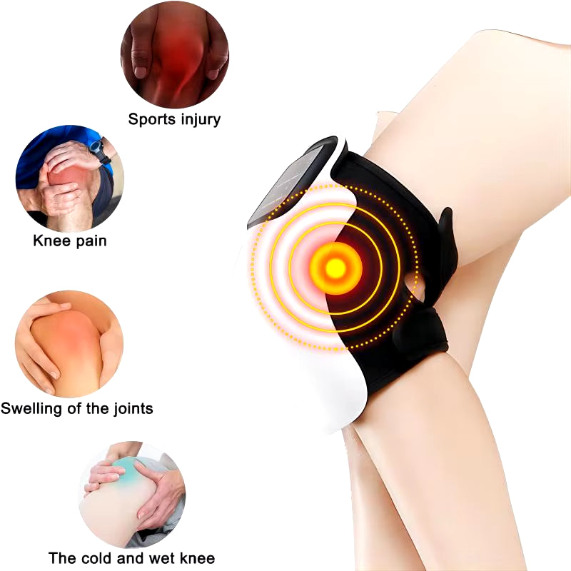 Knee Massager Infrared Heat and Vibration Knee Pain Relief for Swelling Stiff Joints Stretched Ligament and Muscles Injuries