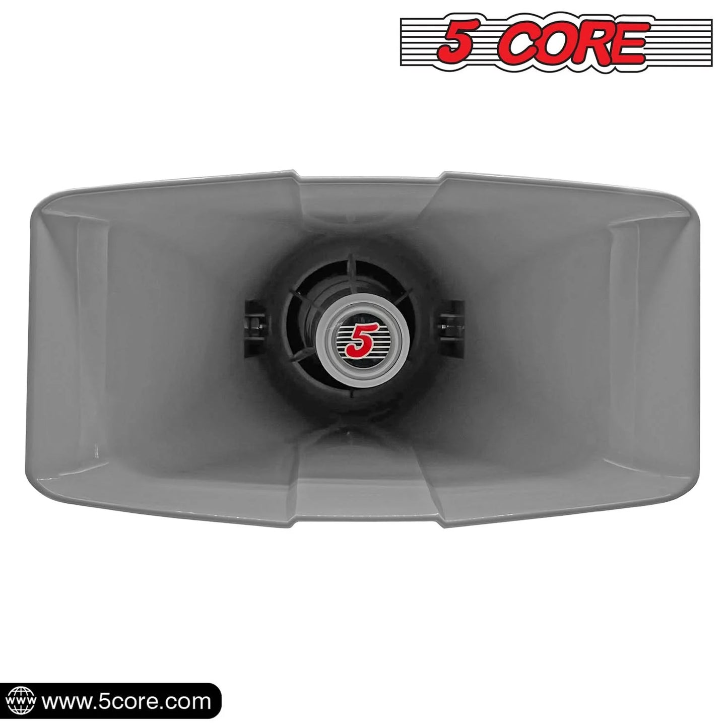 5 Core PA Horn Speaker Outdoor 8X16" Siren Loudspeaker • 40W RMS Loud Megaphone Driver Horn