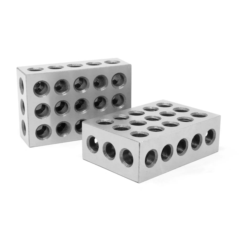 25 X 50 X 75 Mm Steel-Hardened Metric Precision 123 Blocks, Two Pack