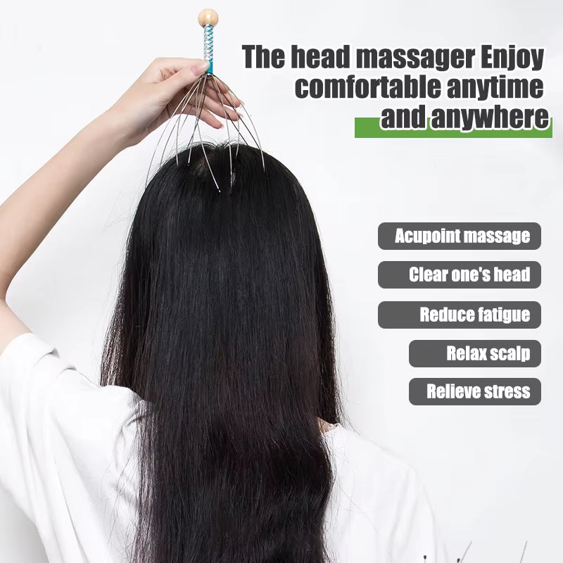 1/2PCS Head Massager Head Scratching Octopus Scalp Non Soul Extractor Divine Tool for Extracting Healthy and Healthy Hair