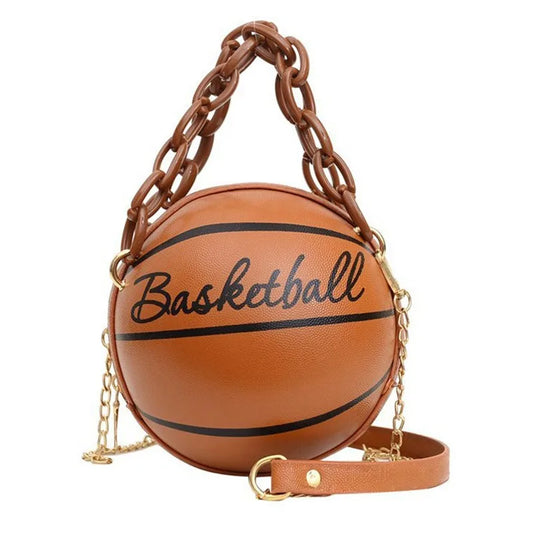 Hot Selling Ladies Spherical Bag Personality Basketball Bag New Shoulder Messenger Bag Korean round Bag Women'S Bag