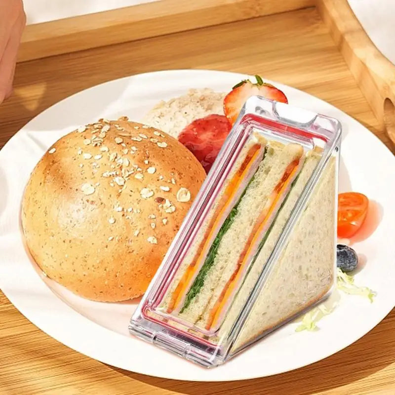 Picnics Sandwich Box Reusable Triangular Sandwich Bags Reusable Sandwich Containers Triangle Lunch Dinner Storage Box