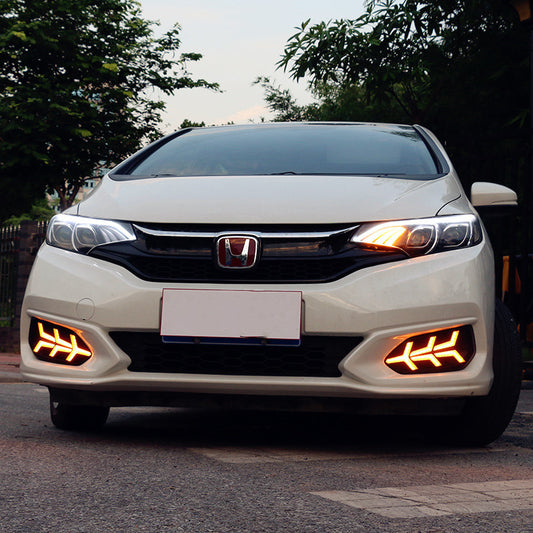 Car modified two-color daytime running lights