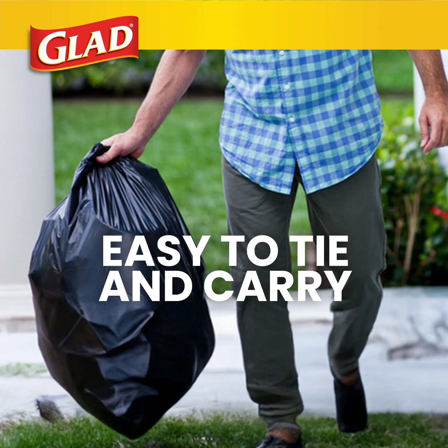 Quick Tie Extra Strong Large Trash Bags, 30 Gallon, 40 Bags