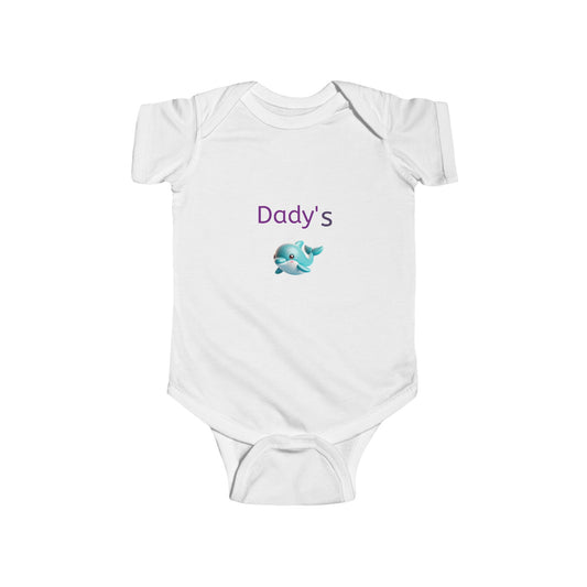 Daddy's Little Dolphin Infant Bodysuit - Adorable Baby Clothes for Newborns, Perfect for Baby Showers & Celebrations