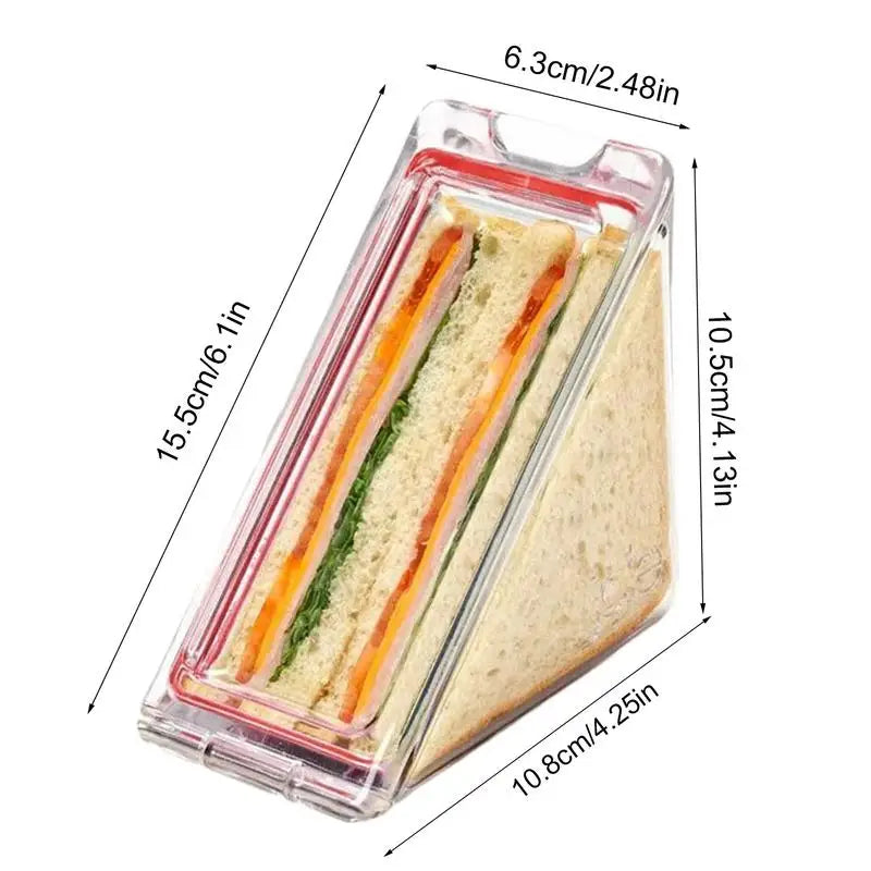 Picnics Sandwich Box Reusable Triangular Sandwich Bags Reusable Sandwich Containers Triangle Lunch Dinner Storage Box