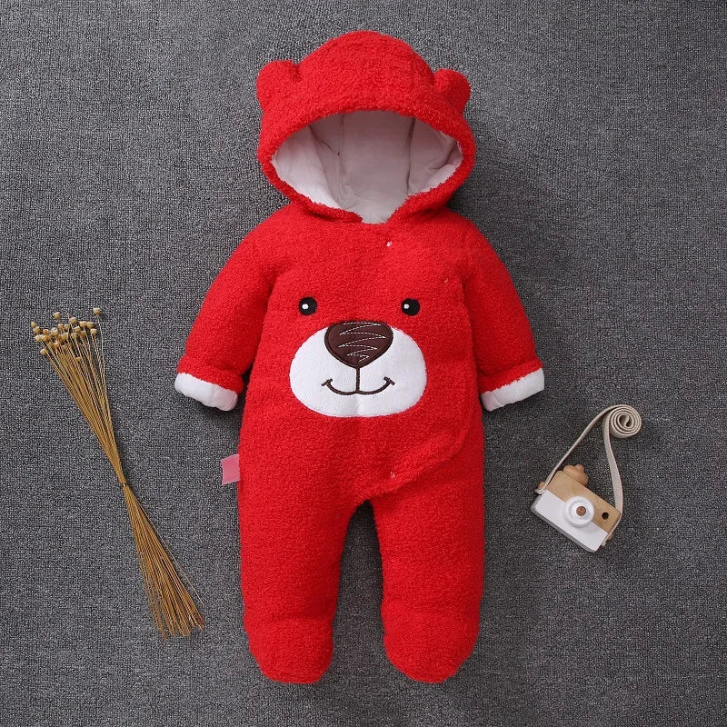 New Born Baby Footies 2024 Winter Warm Clothing 3 9 6 12 Month Baby Kids Boys Girls Cotton Newborn Toddler Infant Footies