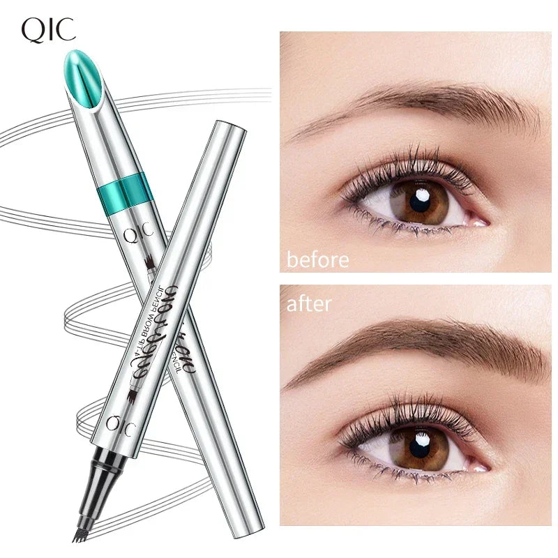 4 Point Eyebrow Pencil Waterproof Liquid Eyebrow Pen Makeup Long Lasting 4 Fork Tip Brow Pen Cosmetic Microblade Brow Pencil NEW