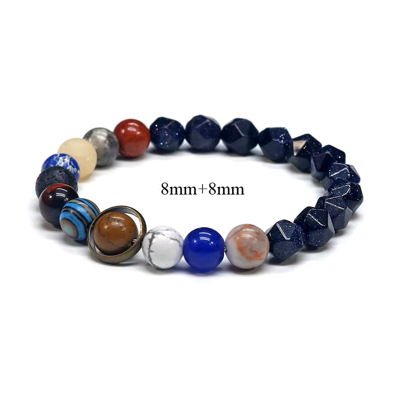 Universe Solar System Bracelet Women Natural Stone Eight Planets Bracelet Men Best Friends Gift for Him Gift for Her MY8