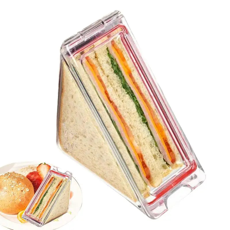 Picnics Sandwich Box Reusable Triangular Sandwich Bags Reusable Sandwich Containers Triangle Lunch Dinner Storage Box