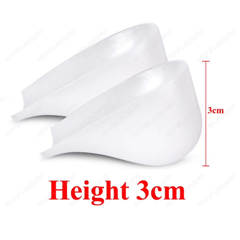 Invisible Silicone Height Increase Insole Silicone Socks Gel Heel Pads Heel Protectors Heightening Lift Shoes Sole Pad Unisex