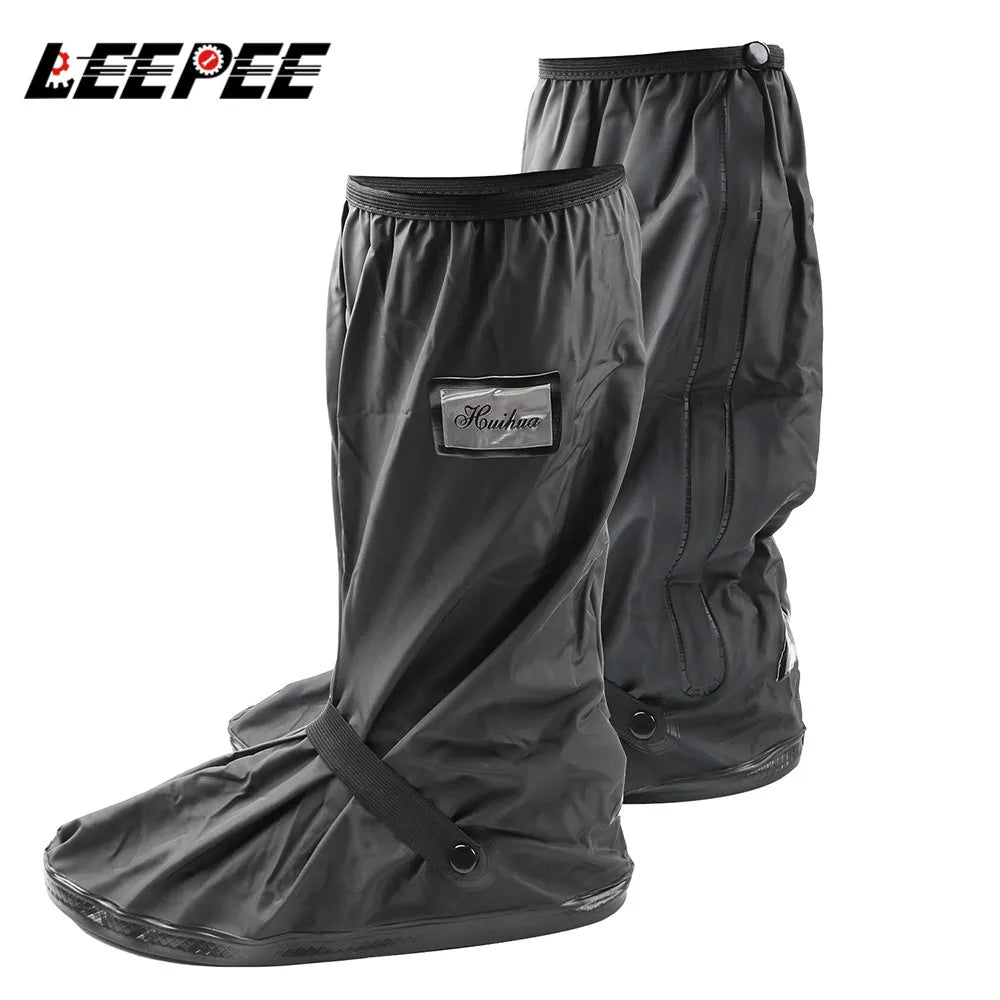 Reusable Motorcycle Scooter Dirt Bike Rain Shoes Cover Non-Slip Boot Covers Unisex Bicycle Shoes Protectors for Rainy Snowy Day