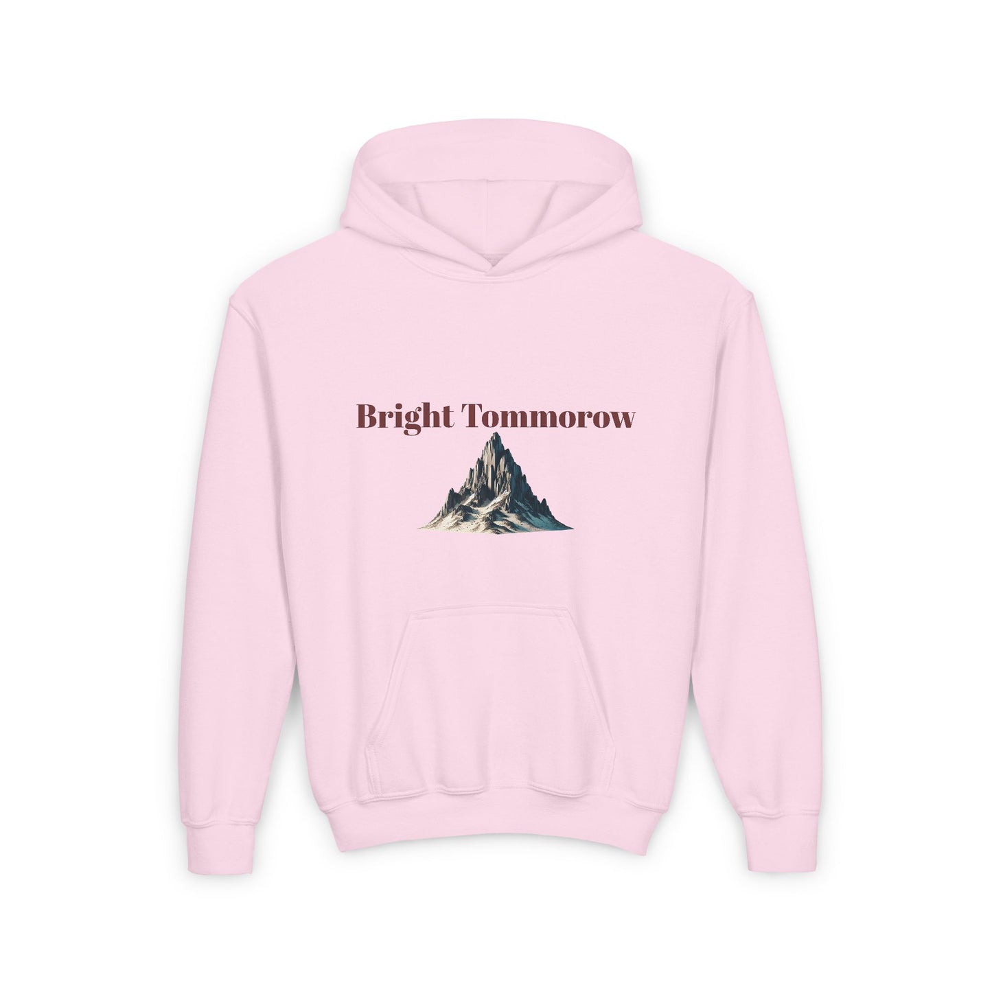 Youth Heavy Blend Hoodie - "Bright Tommorow" Mountain Design