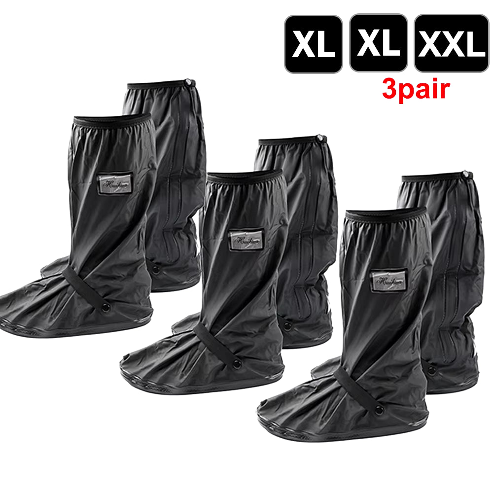 Reusable Motorcycle Scooter Dirt Bike Rain Shoes Cover Non-Slip Boot Covers Unisex Bicycle Shoes Protectors for Rainy Snowy Day