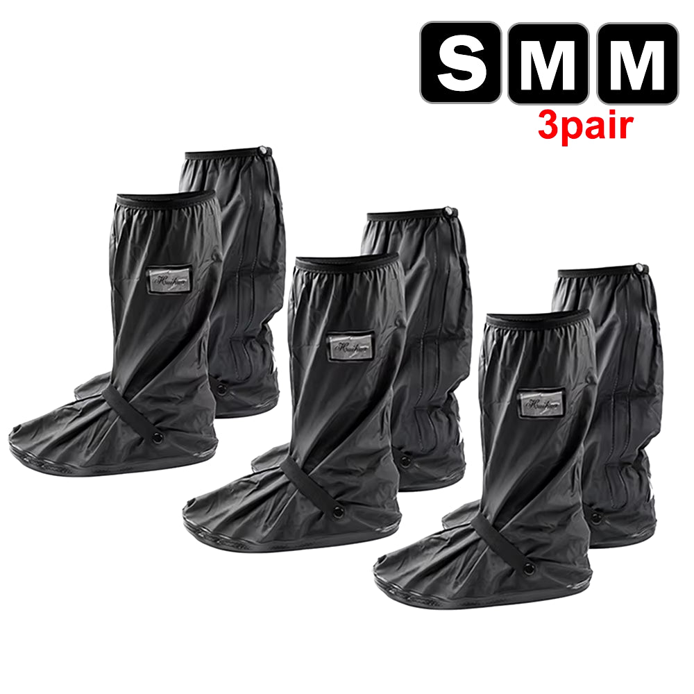 Reusable Motorcycle Scooter Dirt Bike Rain Shoes Cover Non-Slip Boot Covers Unisex Bicycle Shoes Protectors for Rainy Snowy Day