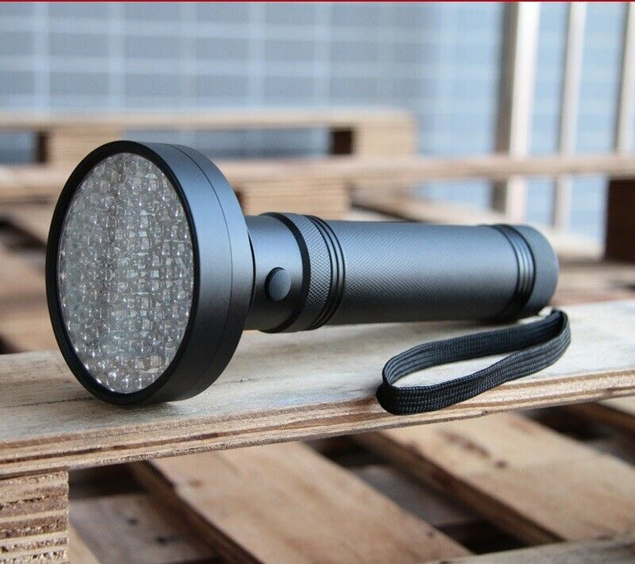 UV Ultraviolet Light 100 LED Flashlight Blacklight 395Nm Inspection Lamp Torch