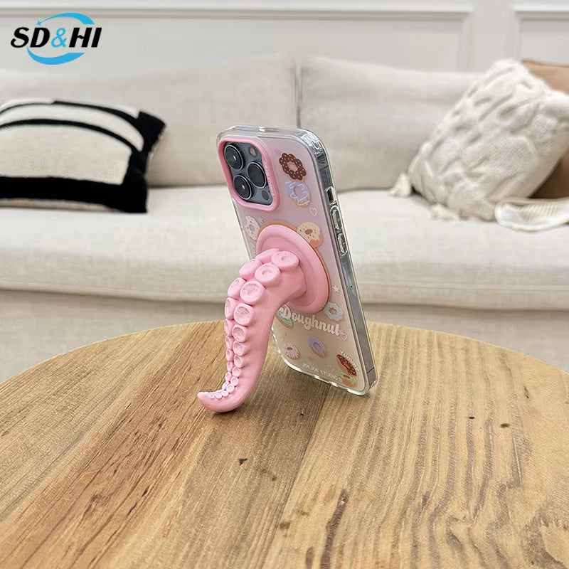 Creative Octopus Tentacle Claw Magnetic Mobile Phone Holder Refrigerator Magnetic Hook Magsafe Handheld Phone Stand