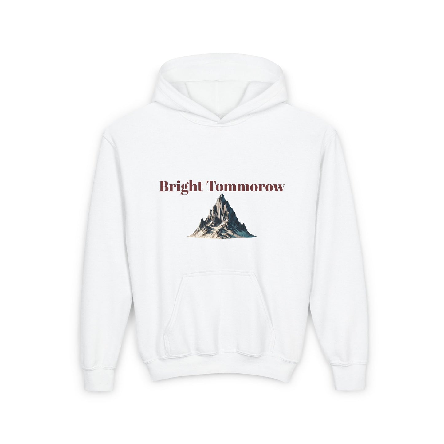 Youth Heavy Blend Hoodie - "Bright Tommorow" Mountain Design