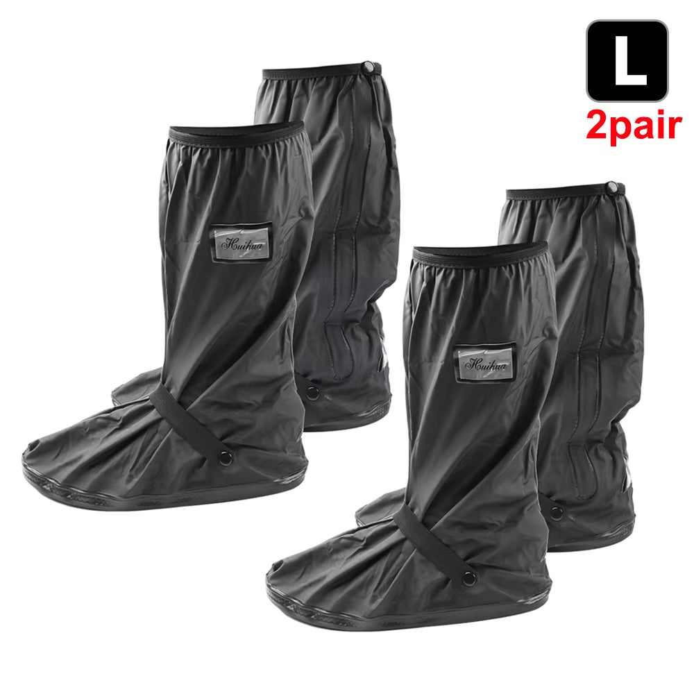 Reusable Motorcycle Scooter Dirt Bike Rain Shoes Cover Non-Slip Boot Covers Unisex Bicycle Shoes Protectors for Rainy Snowy Day