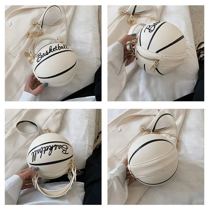 Hot Selling Ladies Spherical Bag Personality Basketball Bag New Shoulder Messenger Bag Korean round Bag Women'S Bag