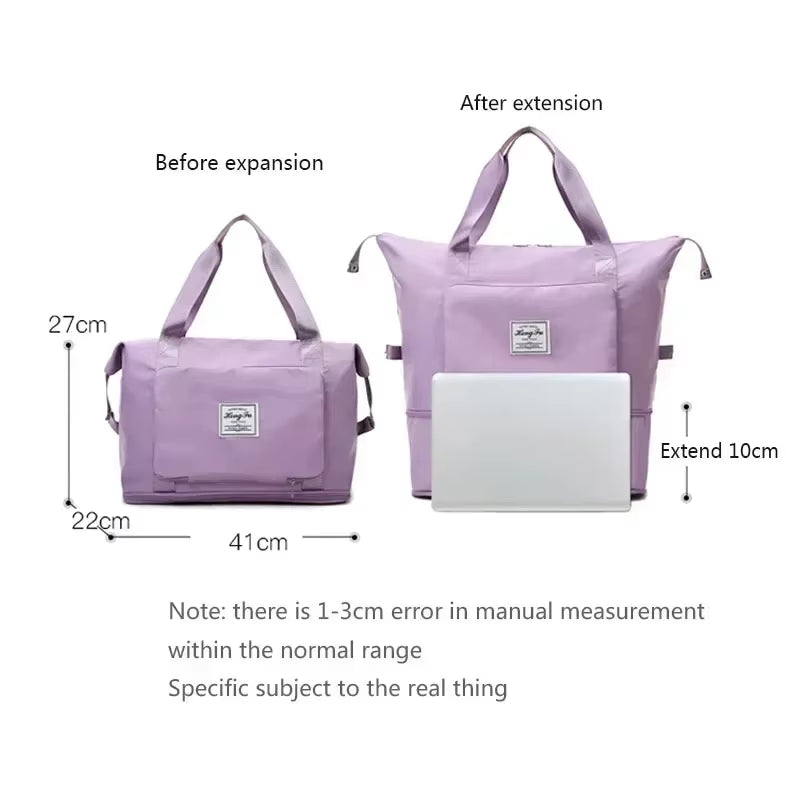 Large Capacity Gym Bags Waterproof Luggage Bag for Women Foldable Travel Bag Dry and Wet Separation Fitness Handbag Travel Bag