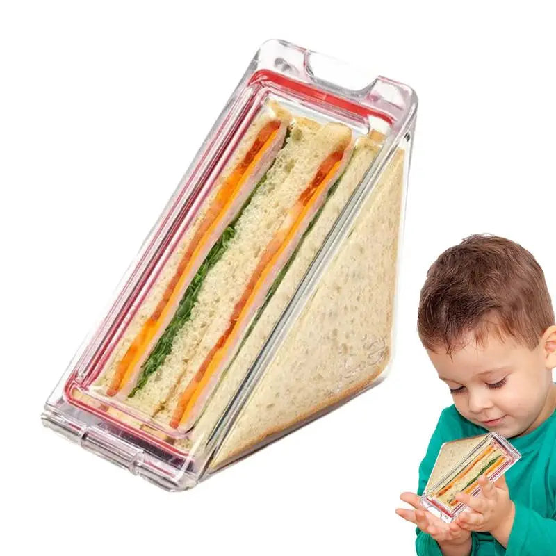 Picnics Sandwich Box Reusable Triangular Sandwich Bags Reusable Sandwich Containers Triangle Lunch Dinner Storage Box