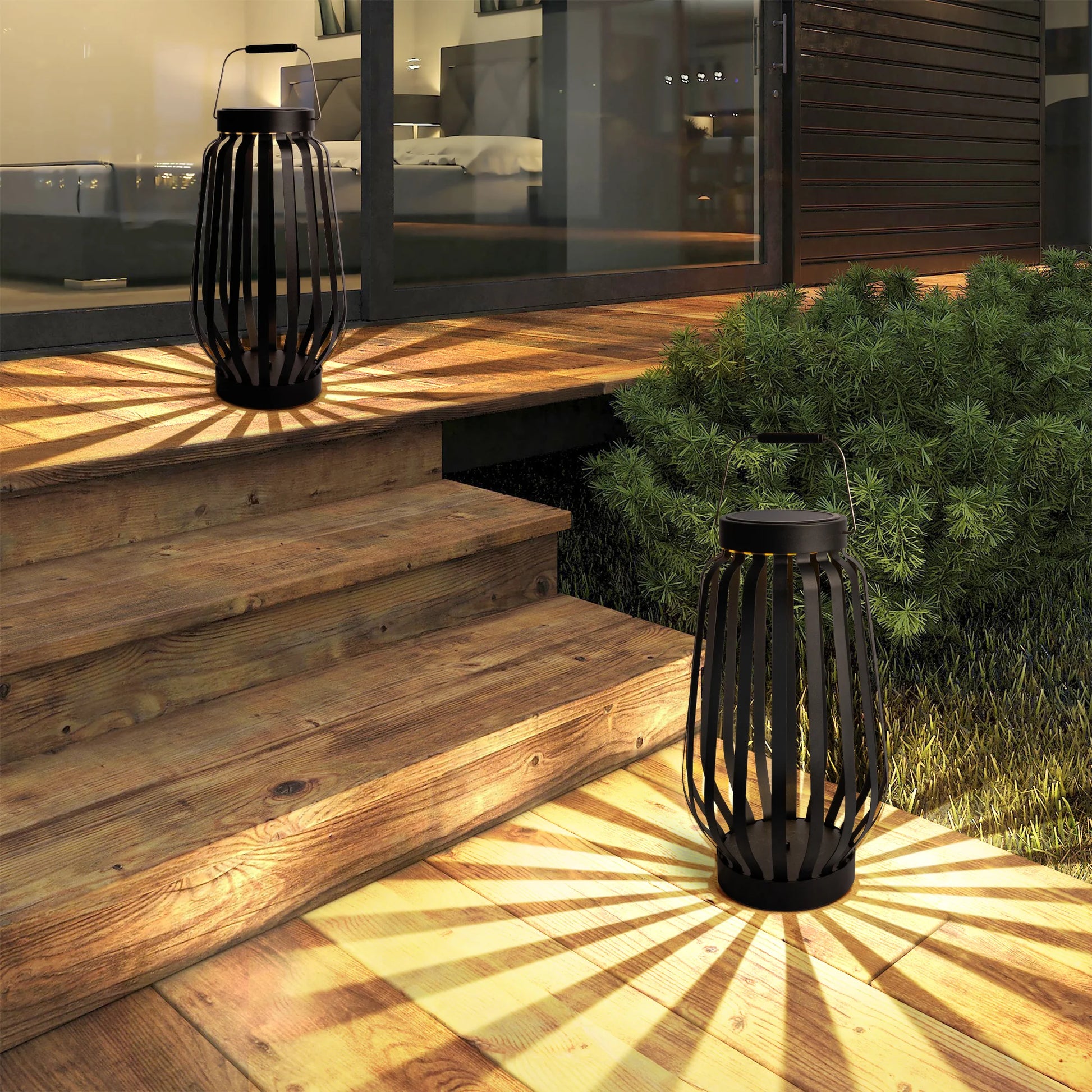 Solar Powered Outdoor Landscaping Path Lights Floor Lamp