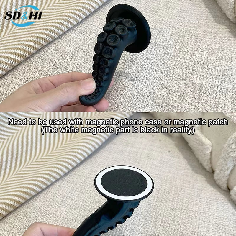 Creative Octopus Tentacle Claw Magnetic Mobile Phone Holder Refrigerator Magnetic Hook Magsafe Handheld Phone Stand