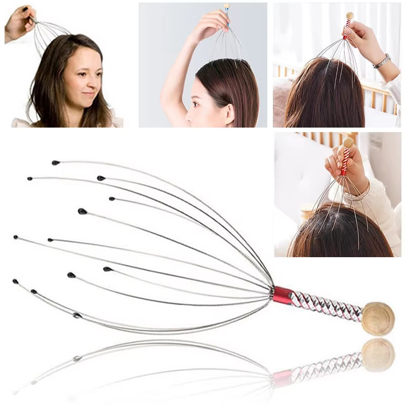 1/2PCS Head Massager Head Scratching Octopus Scalp Non Soul Extractor Divine Tool for Extracting Healthy and Healthy Hair