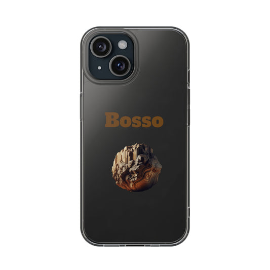 Modern Clear Phone Case with 'Bosso' Design - Stylish Protection for Everyday Use