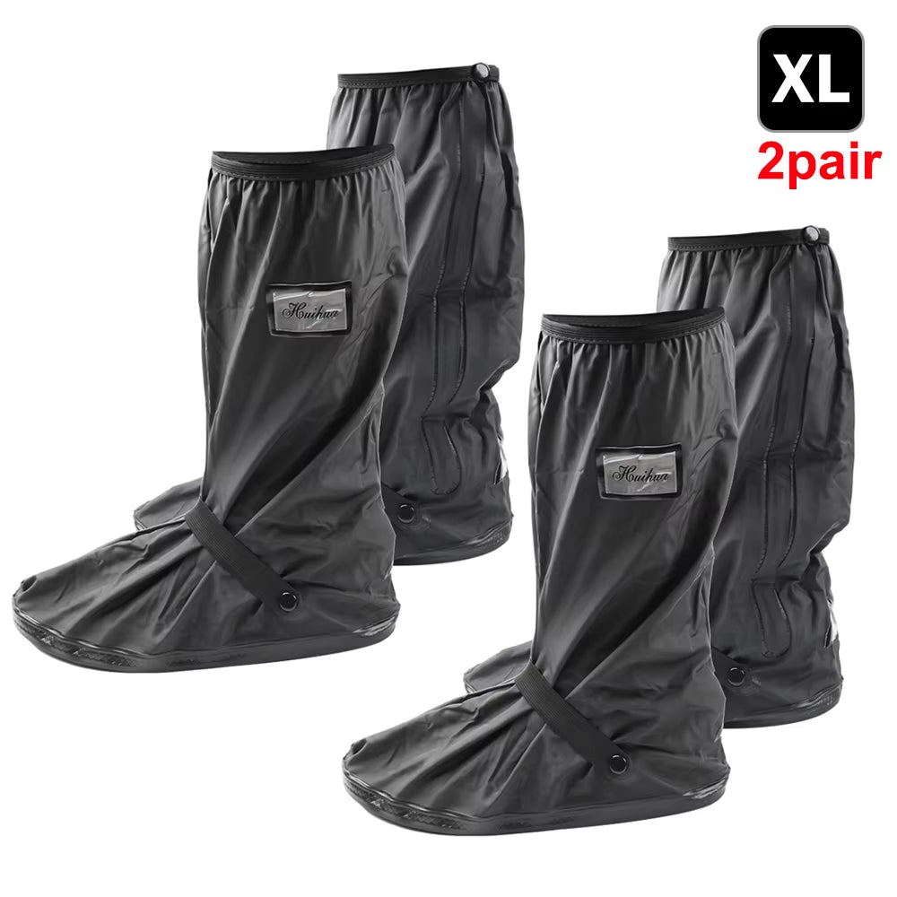 Reusable Motorcycle Scooter Dirt Bike Rain Shoes Cover Non-Slip Boot Covers Unisex Bicycle Shoes Protectors for Rainy Snowy Day