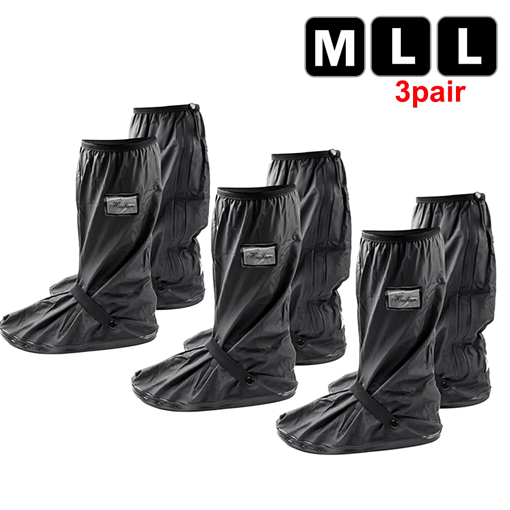 Reusable Motorcycle Scooter Dirt Bike Rain Shoes Cover Non-Slip Boot Covers Unisex Bicycle Shoes Protectors for Rainy Snowy Day