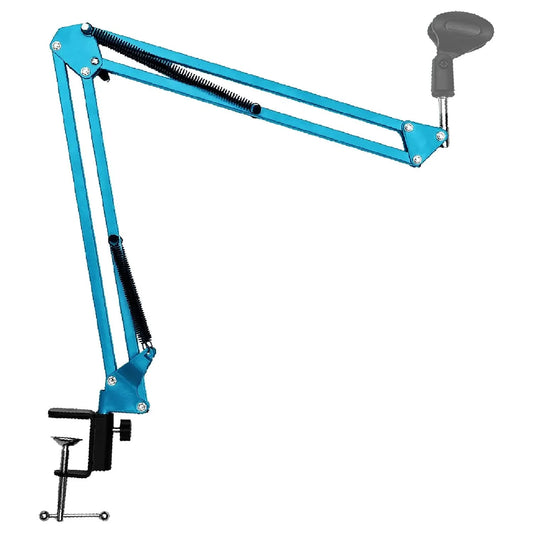 5Core Microphone Boom Arm Desk Mic Stand Adjustable Clamp Suspension Boom Stands BLUE