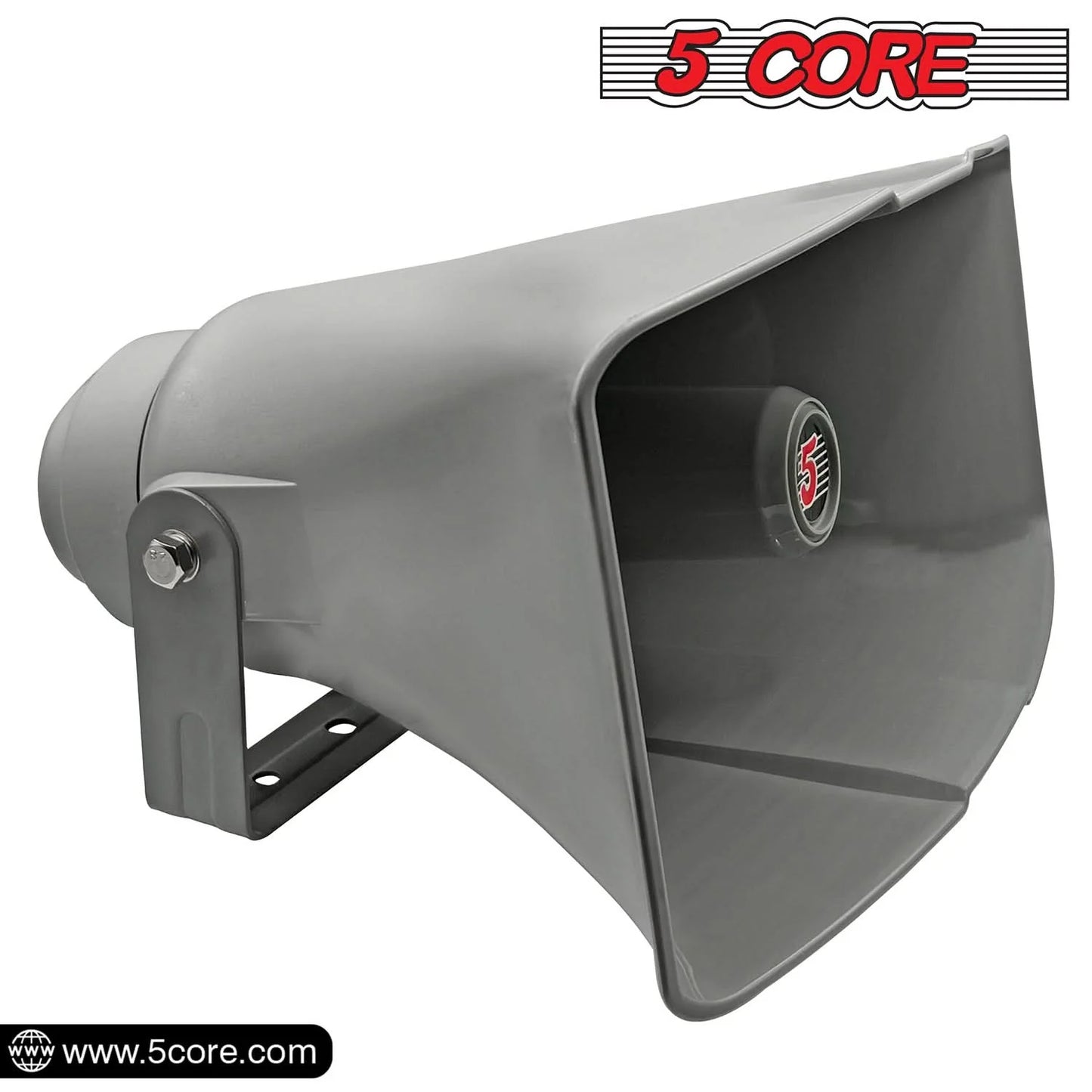 5 Core PA Horn Speaker Outdoor 8X16" Siren Loudspeaker • 40W RMS Loud Megaphone Driver Horn