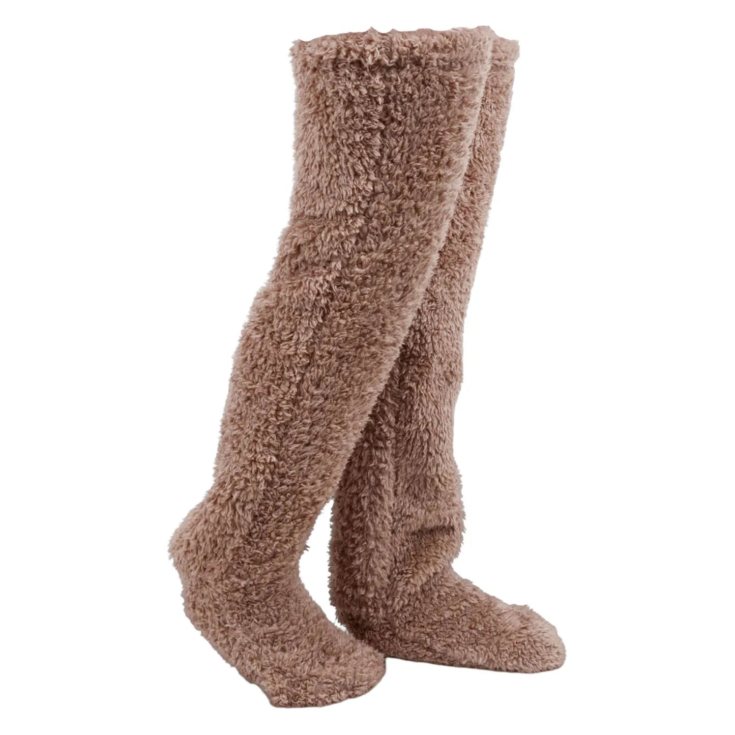 Thigh High Socks over Knee Fuzzy Socks Boot Socks Stocking Legging Stocking Plush Leg Warmers for Office Living Room Women Kids