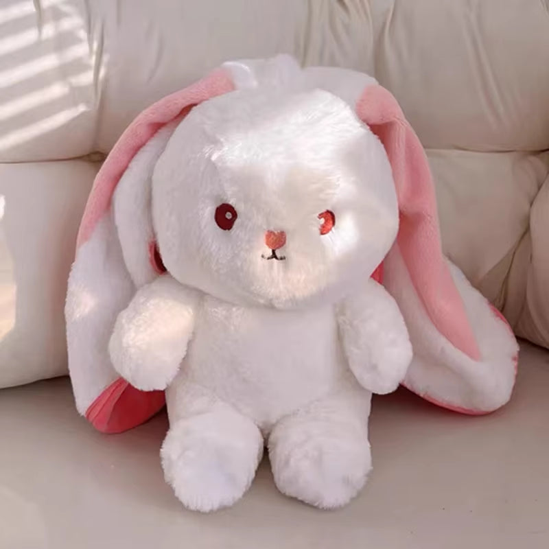 25Cm Cute Strawberry Carrot Rabbit Plush Toy Stuffed Creative into Fruit Transform Baby Cuddly Bunny Doll for Kid Birthday Gift