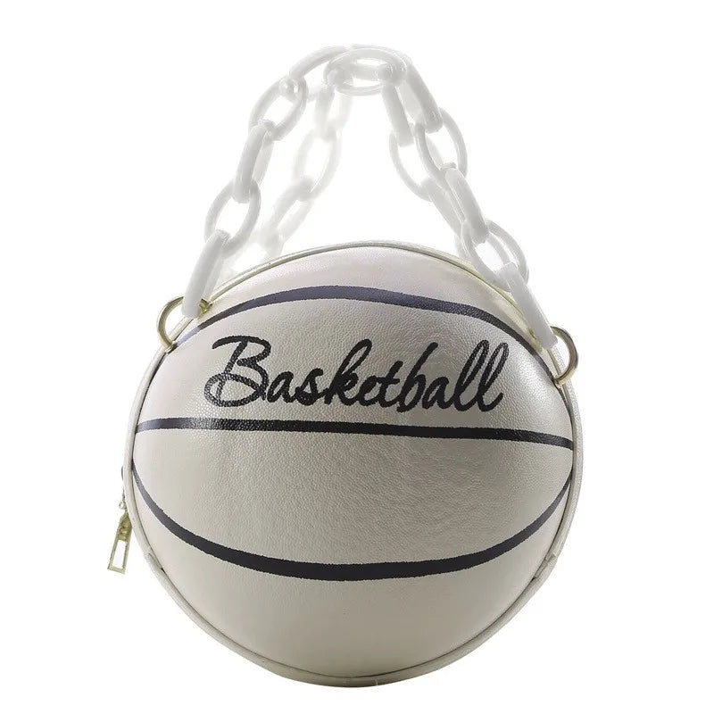 Hot Selling Ladies Spherical Bag Personality Basketball Bag New Shoulder Messenger Bag Korean round Bag Women'S Bag