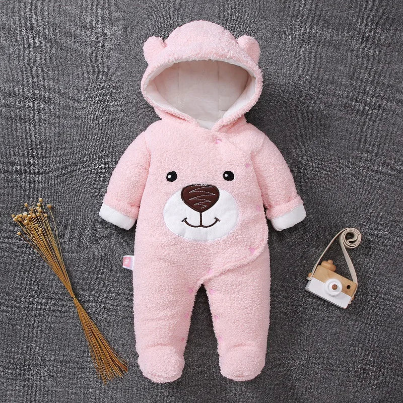 New Born Baby Footies 2024 Winter Warm Clothing 3 9 6 12 Month Baby Kids Boys Girls Cotton Newborn Toddler Infant Footies