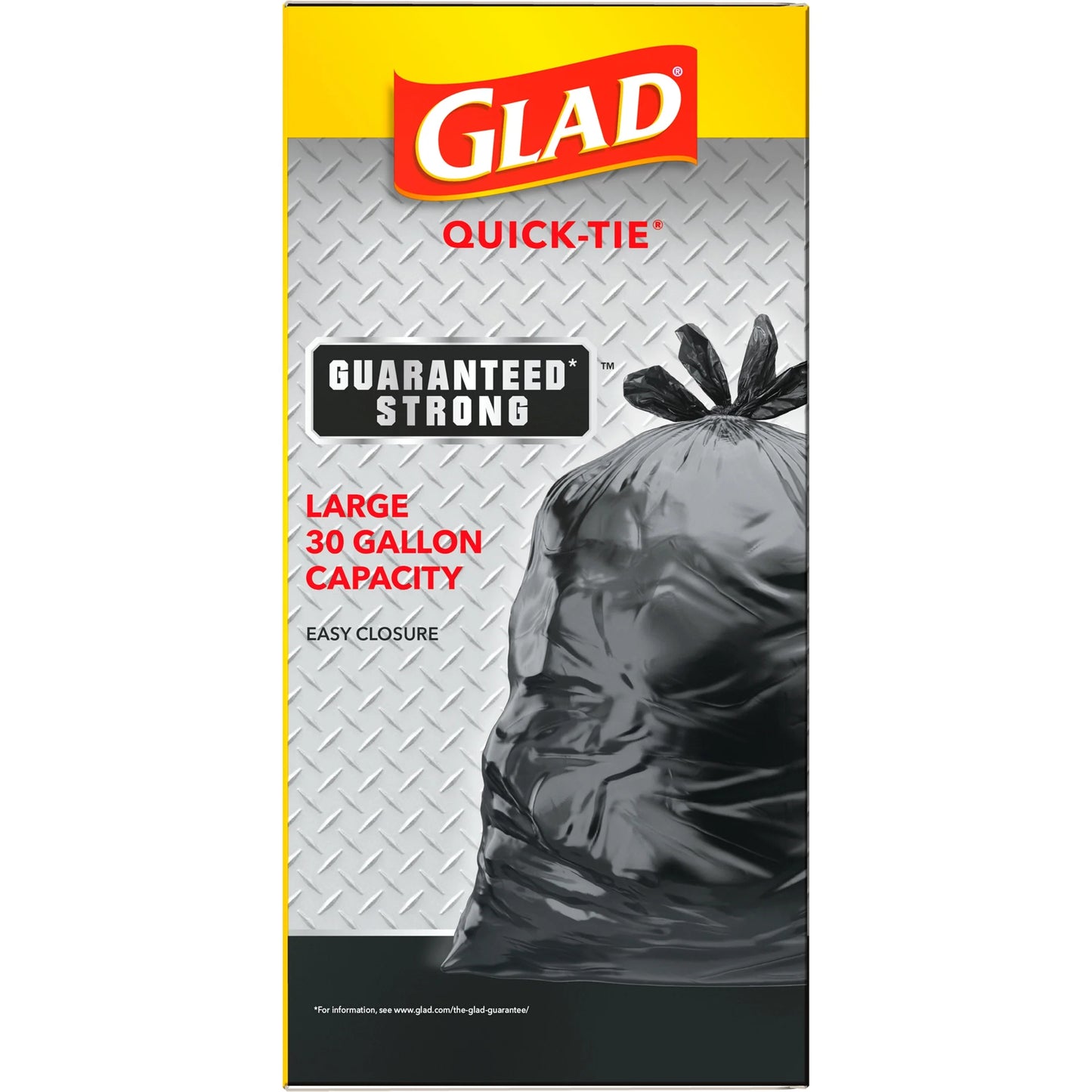 Quick Tie Extra Strong Large Trash Bags, 30 Gallon, 40 Bags