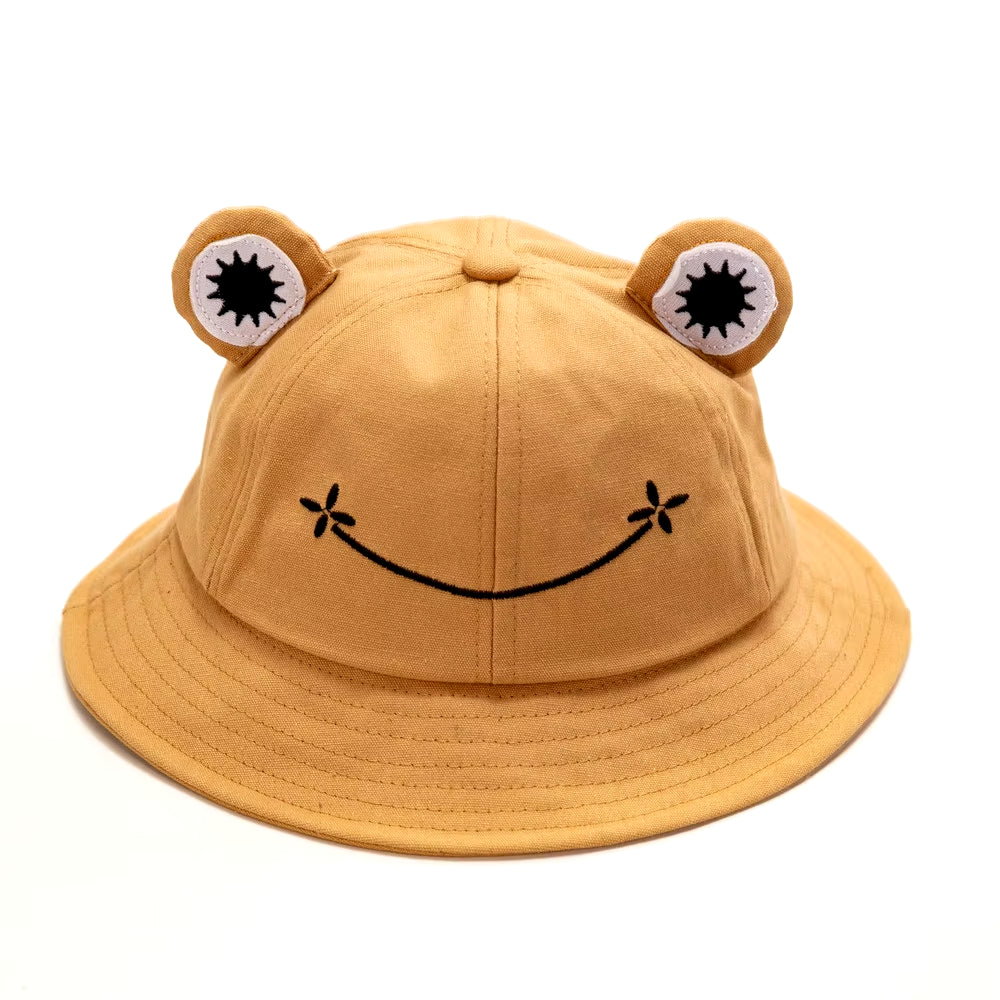 2020 New Fashion Frog Bucket Hat for Women Summer Autumn Plain Women Panama Outdoor Hiking Beach Fishing Cap Sunscreen Female